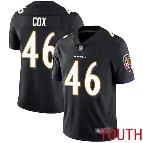Baltimore Ravens Limited Black Youth Morgan Cox Alternate Jersey NFL Football 46 Vapor Untouchable